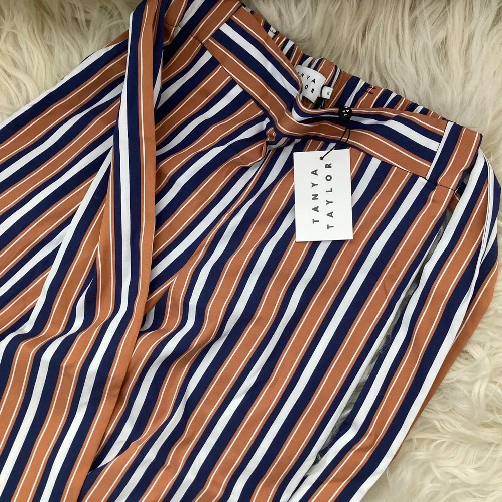 TANYA TAYLOR Striped Wide Leg Pants - Picture 8 of 14